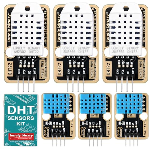 Lonely Binary 6-Pack DHT22 DHT11 Temperature Humidity Sensor AM2302 Arduino