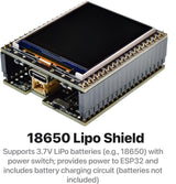 ESP32 1.8" LCD Dev Board + LiPo Expansion Shield