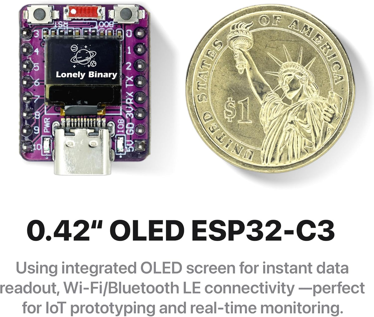 3-Pack ESP32-C3 OLED WiFi BLE LiPo Shield